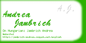 andrea jambrich business card